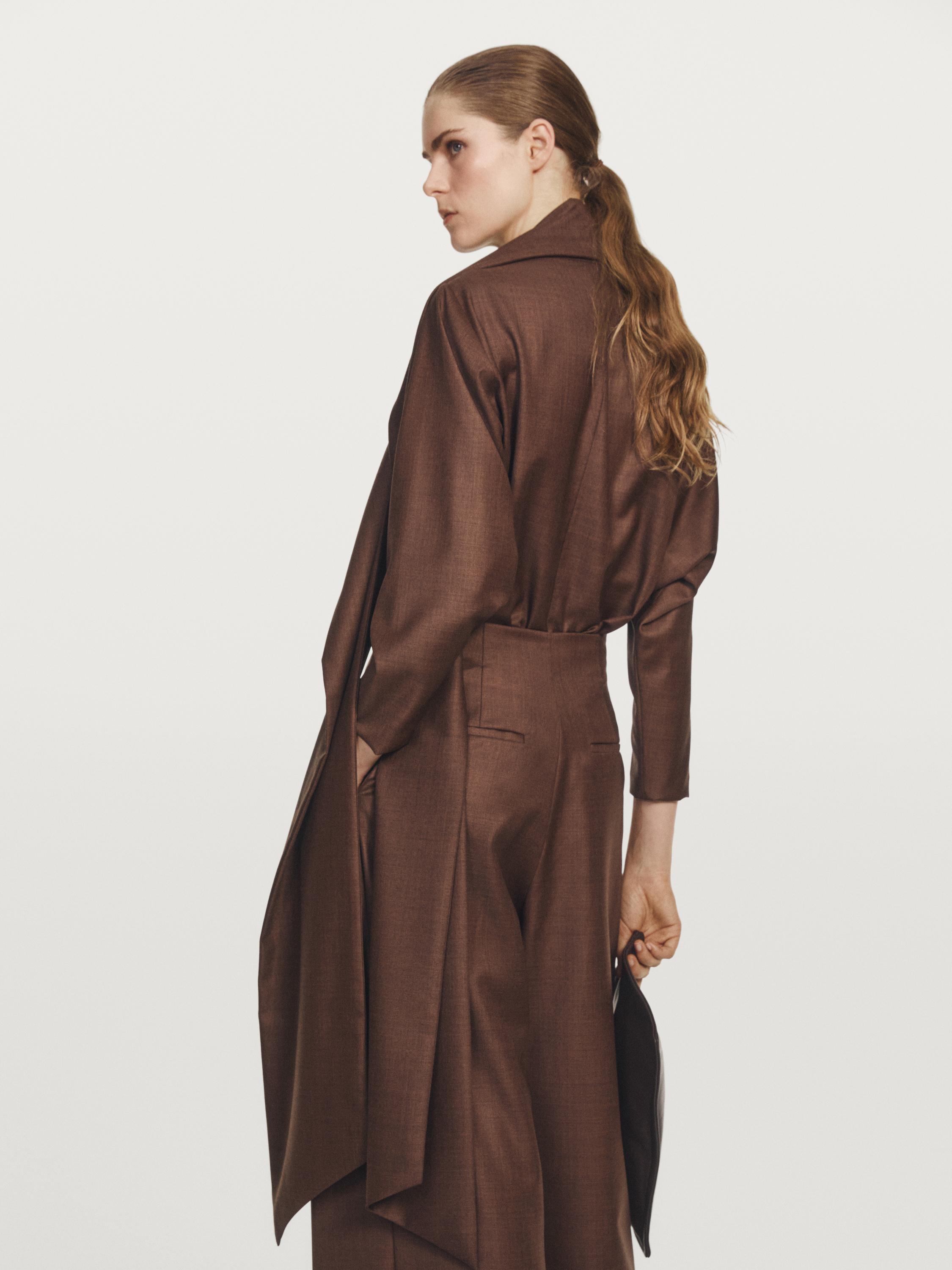 100% wool darted trousers